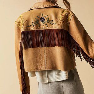 Free People We The Free Olivia Leather Jacket NWT